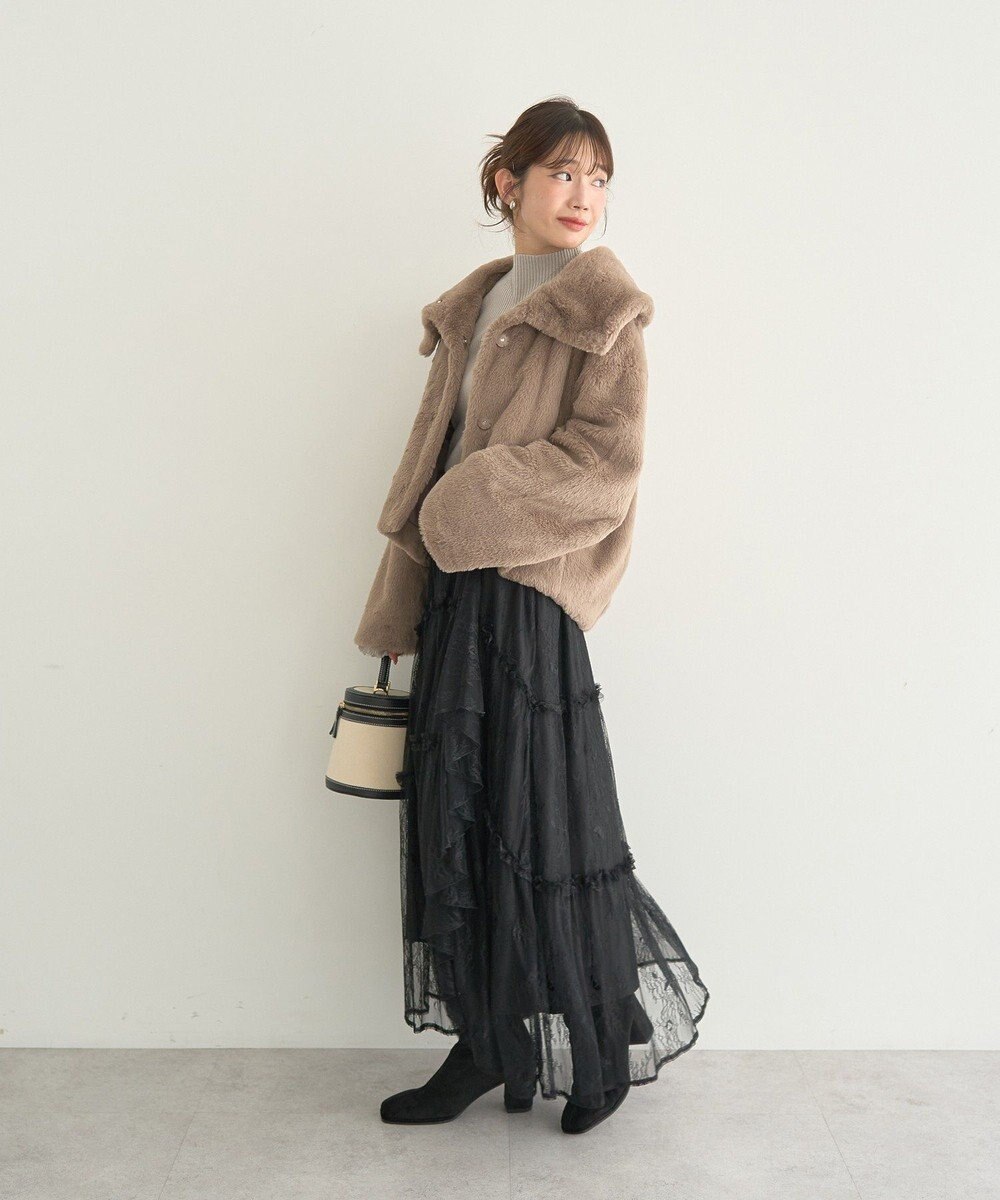 earth music&ecology ハートプレートリブニットプルオーバー 