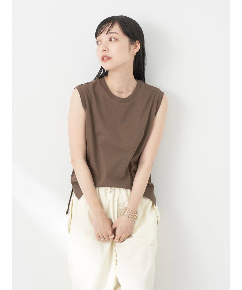 earth music&ecology ノースリーブカットソー（汗じみ防止） 