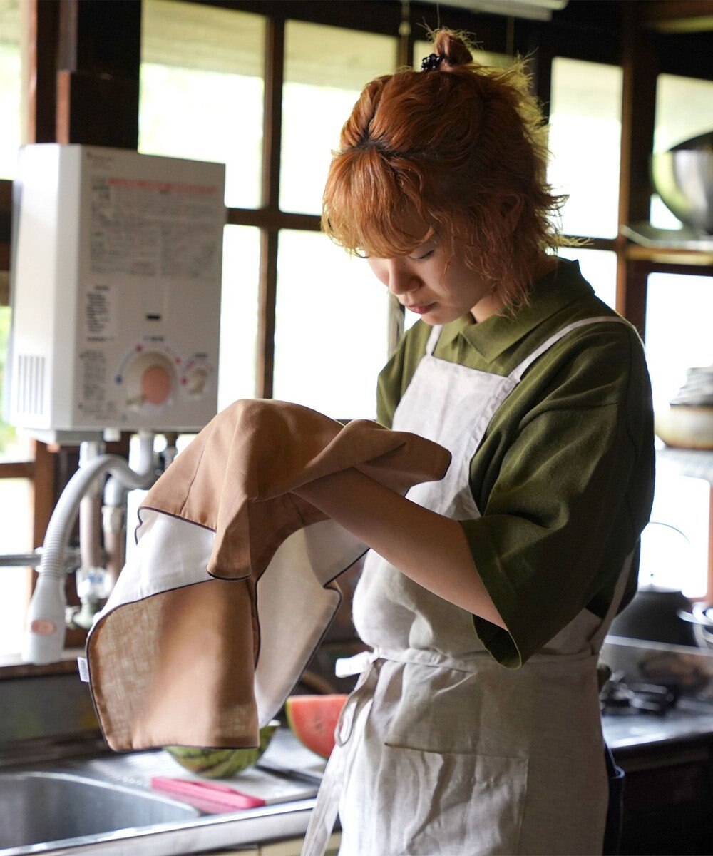 京和晒綿紗 ガーゼフェイスタオル　柿渋5重合わせ 