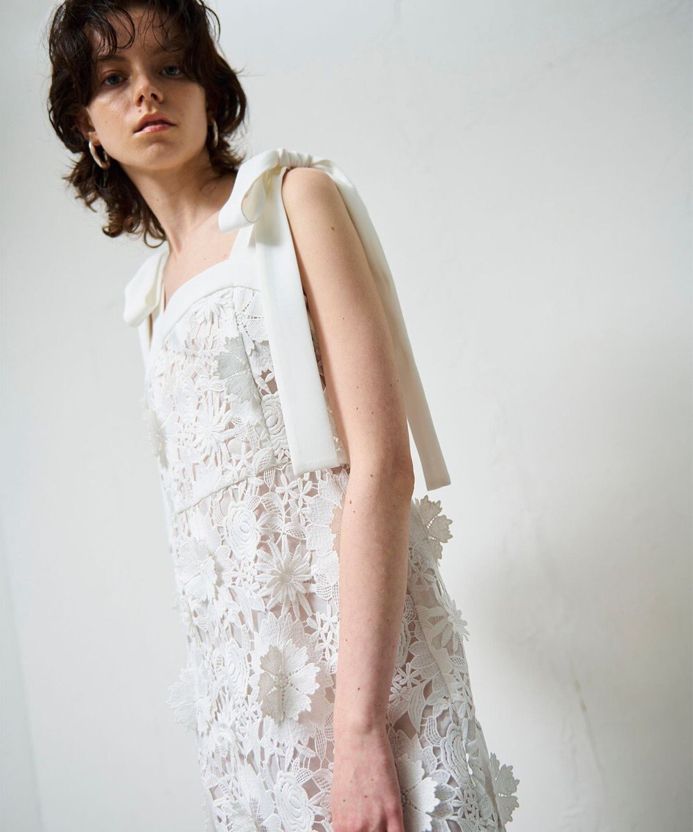 GRACE CONTINENTAL ケミカルフラワーレースワンピース 