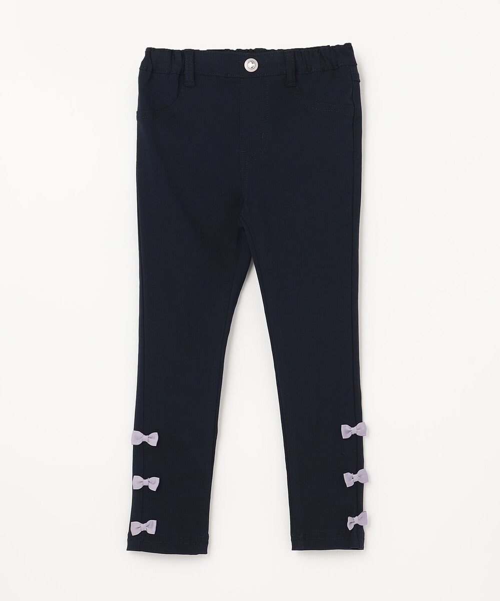 ANY KIDS 裾リボンストレート パンツ 