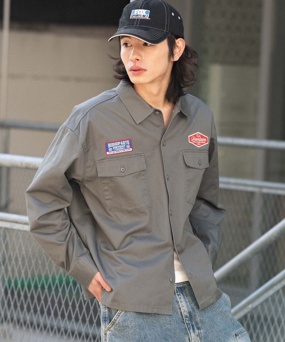 WEGO 【ユニセックス着用ITEM】ワッペンワークシャツ（LS） 