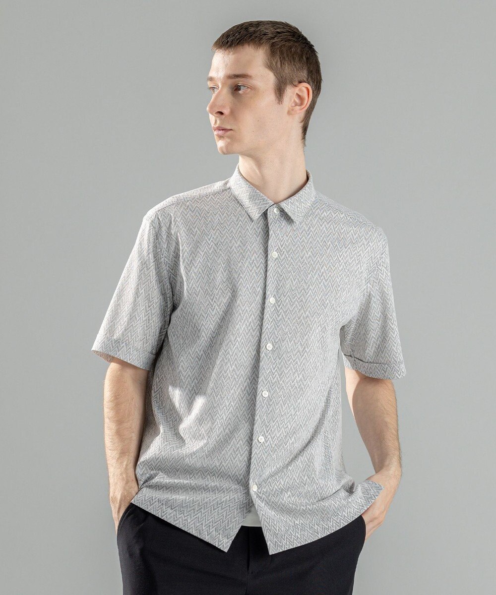 JOSEPH HOMME 新素材【洗える/通気性】ヨシタレース　レギュラーカラー半袖シャツ 