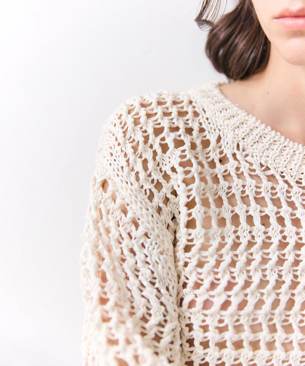 BEIGE， UVITE / コットンメッシュクロップドニット 