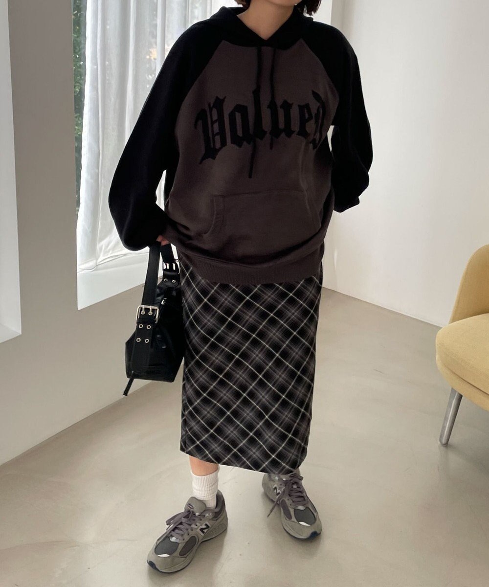 WEGO グラフィックニットパーカー 