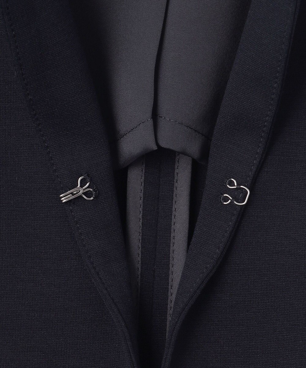 J.PRESS LADIES S 【洗える・UVカット】 アルファクロスジャージー ノーカラー ジャケット 