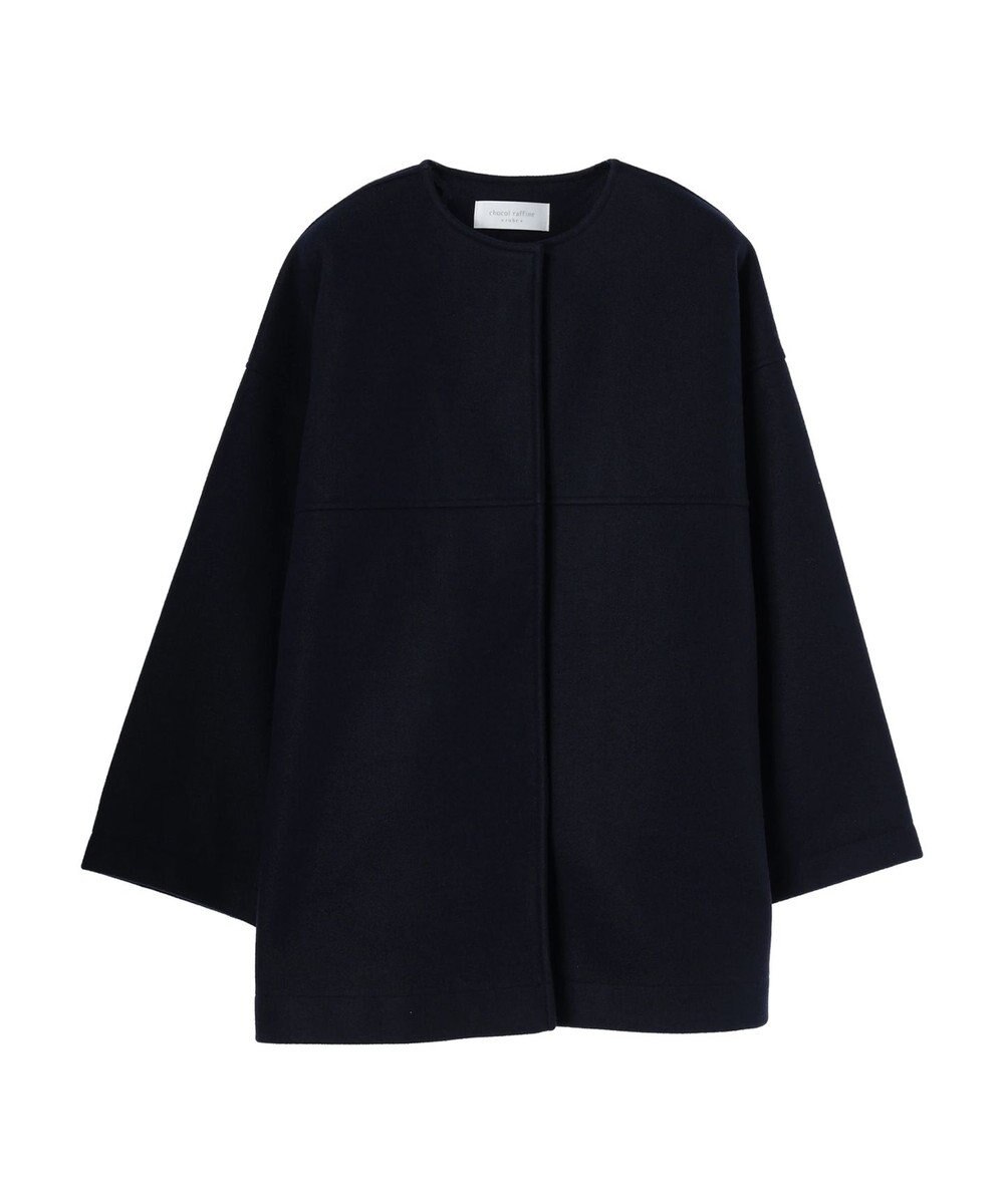 Green Parks 洗えるノーカラーショートコート 