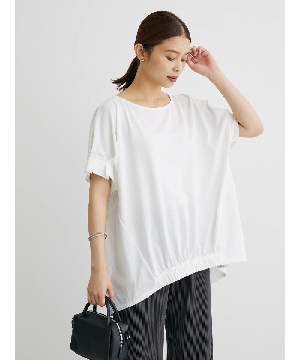 Green Parks 袖タックデザインカットチュニック 