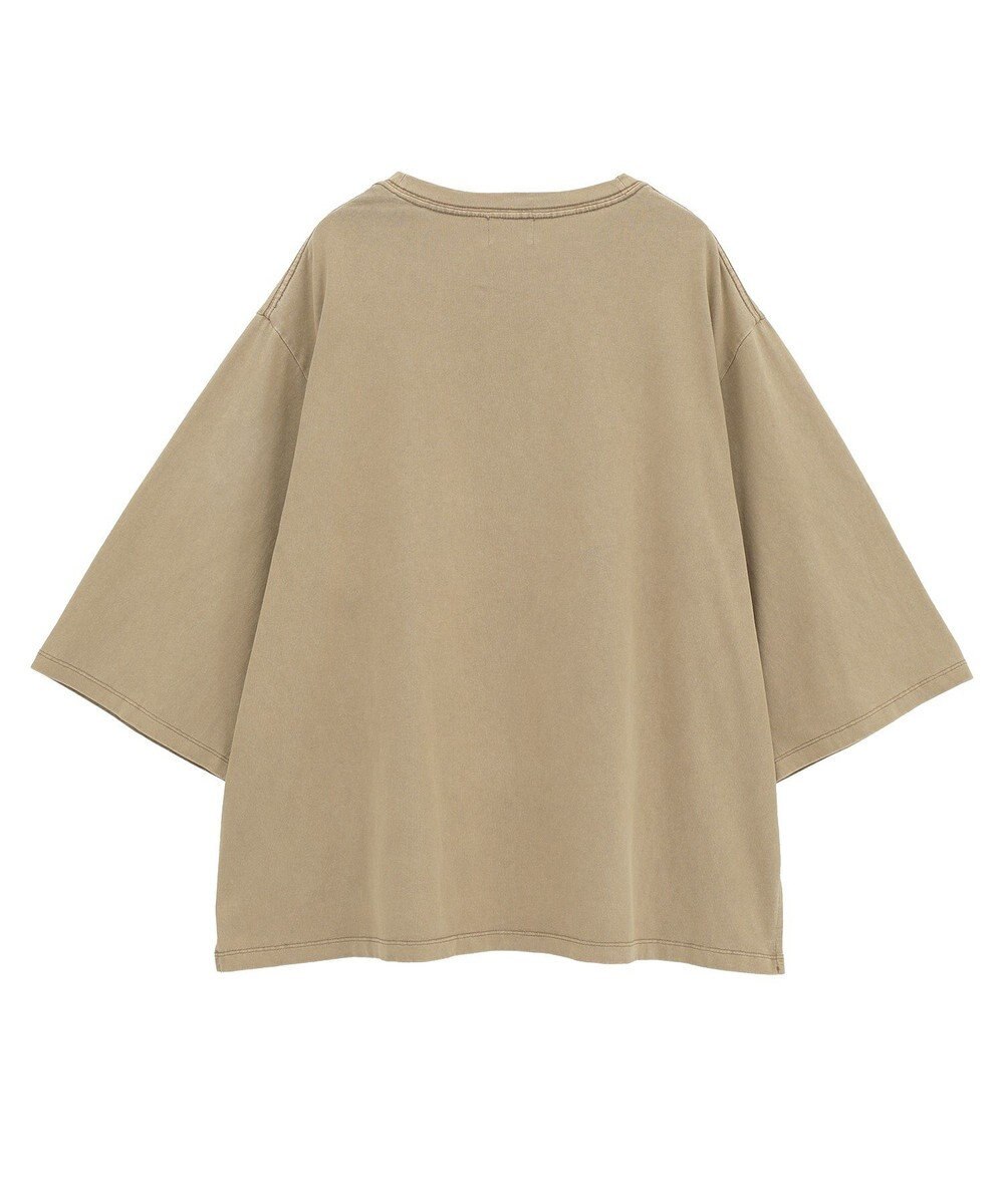 YECCA VECCA ヴィンテージ風箔プリントロゴTee 