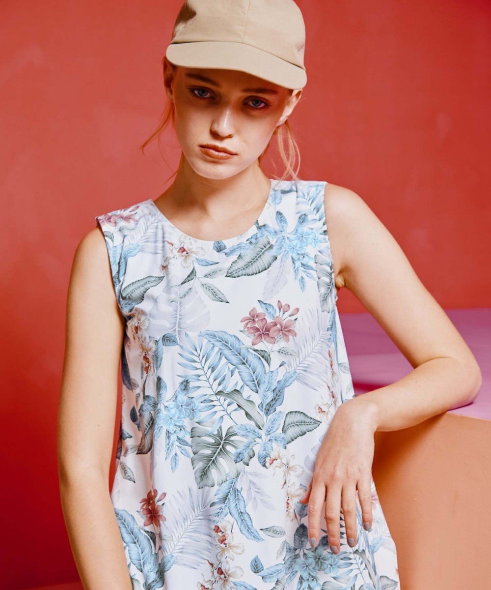 San-ai Resort（三愛水着楽園） 【水陸両用】　プリントカップ付きトップス　M・L　【Reir（レイール）】 