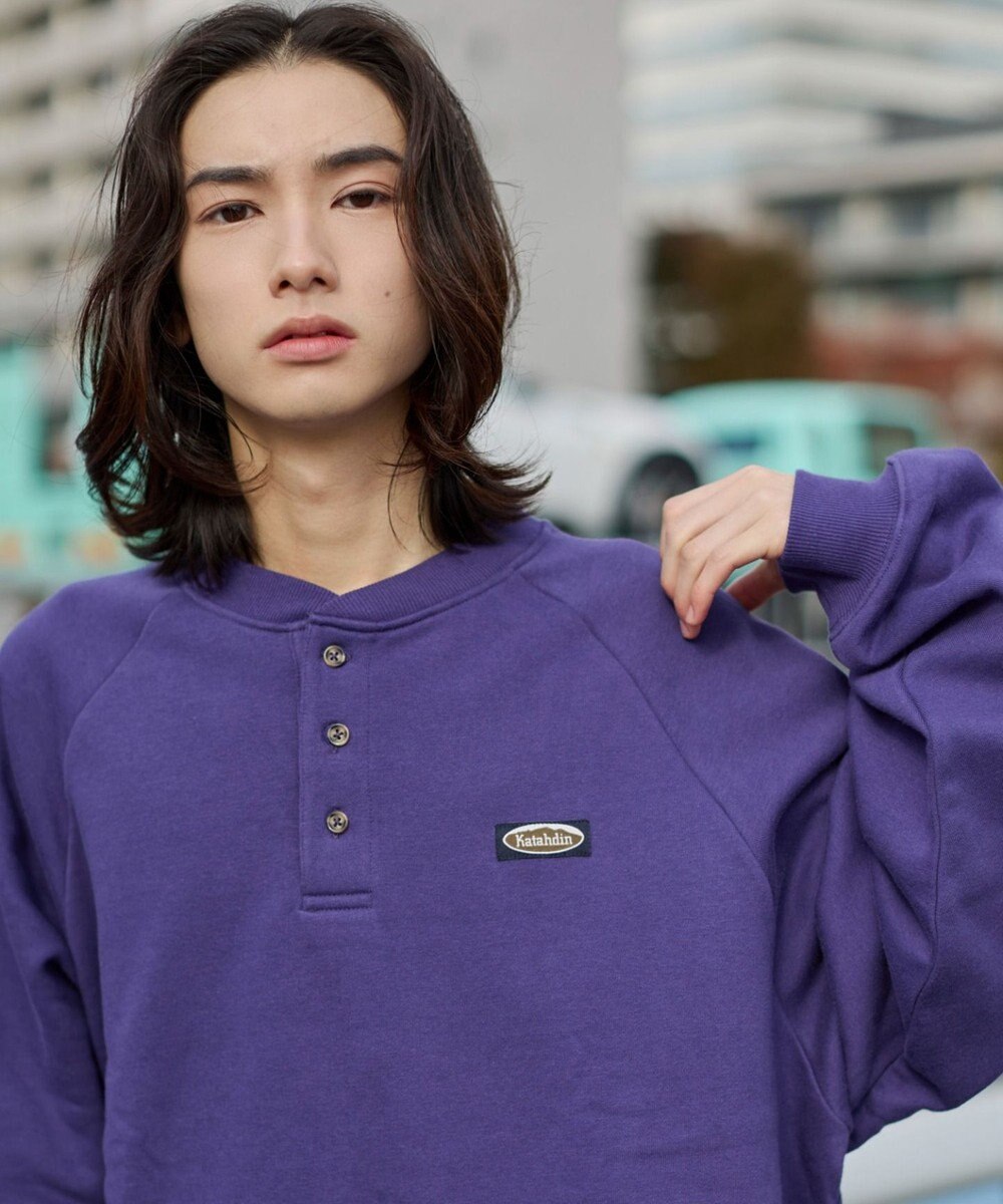 WEGO 【ユニセックス着用ITEM/MLサイズ展開/裏起毛】ショートドロストヘンリーネックプルオーバー 