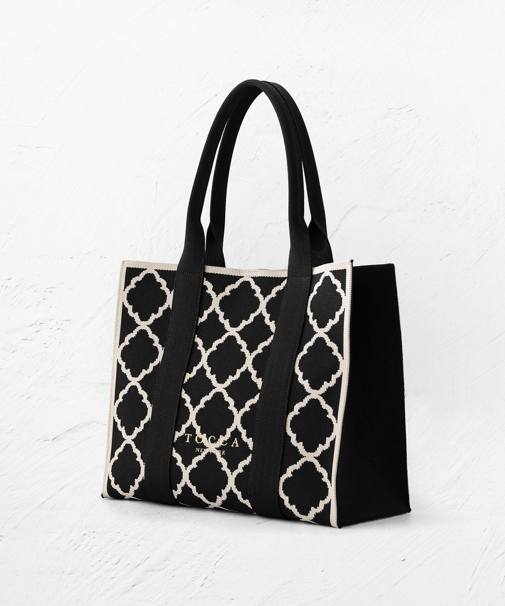 TOCCA 【大人百花掲載】【A4サイズ対応】CHECKER CLOVER KNITBAG ニットバッグ 