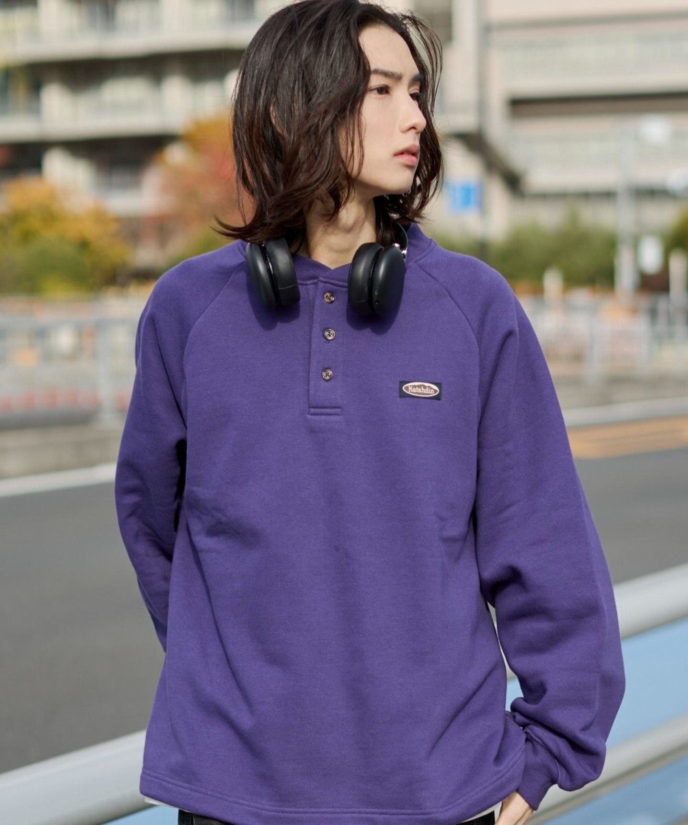 WEGO 【ユニセックス着用ITEM/MLサイズ展開/裏起毛】ショートドロストヘンリーネックプルオーバー 