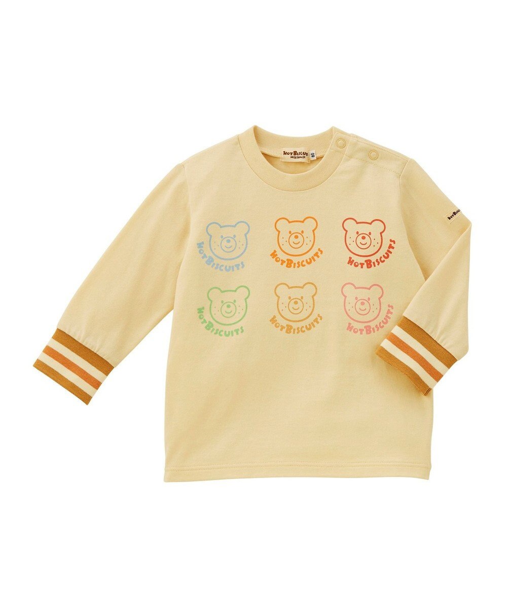 MIKI HOUSE HOT BISCUITS 【80-120cm】パステルビーンズ 長袖Tシャツ 