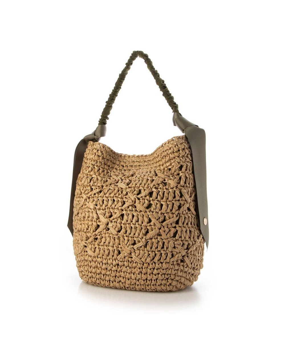 UNBILLION cachecache 下がりグログラン柄編みワンハンドルクロッシェトート 