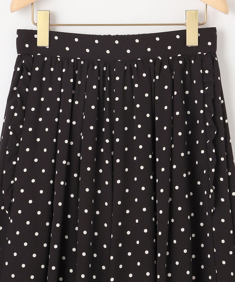 組曲 L 【WEB限定】ドットプリントデシン フリルパンツ 