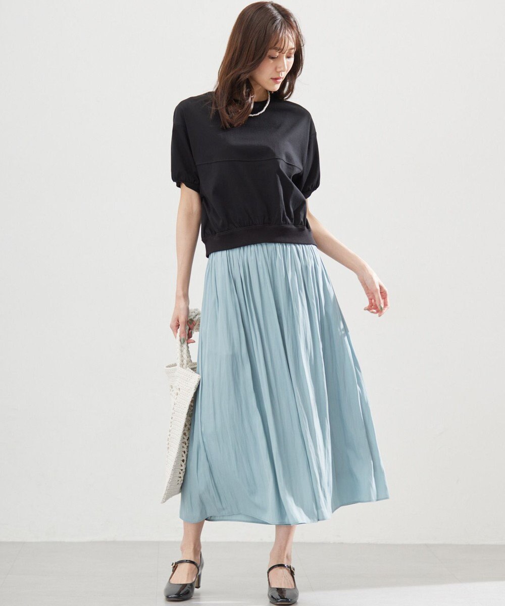 組曲 L 【WEB限定】クールプレーティング天竺スエットライク カットソー 