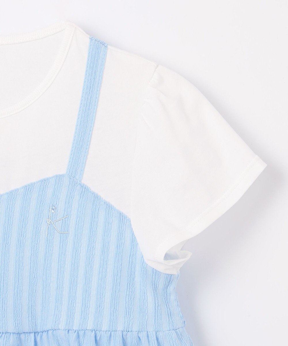 組曲 KIDS 【110-140㎝】レースカットソーコンビ チュニック 