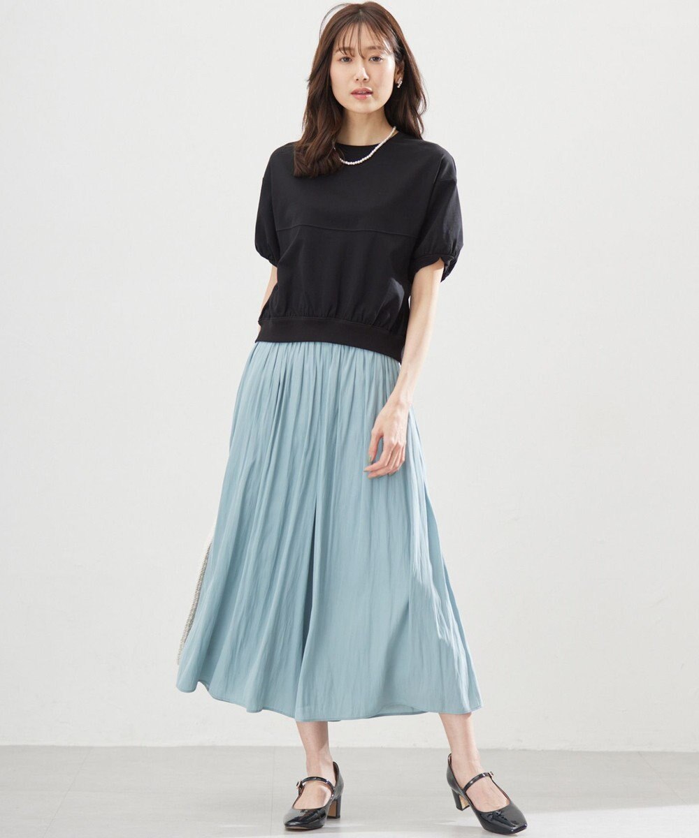 組曲 L 【WEB限定】クールプレーティング天竺スエットライク カットソー 