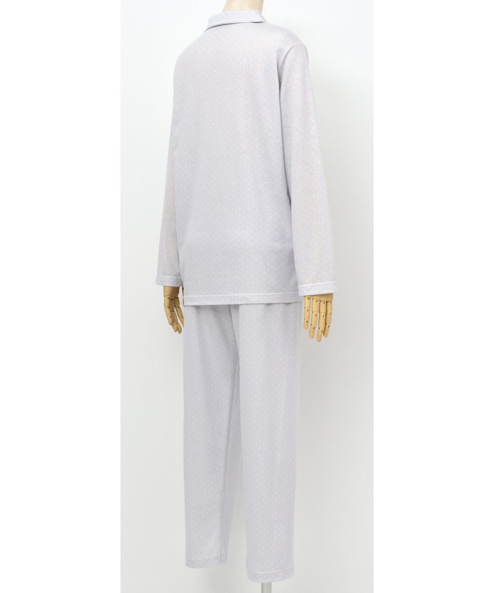 Wing パジャマ 長袖 長ズボン さらさらとした肌ざわり 接結天竺素材(肌側) すっきりとしたシルエット シャツタイプ  レディース EP5064 ウイング／ワコール 