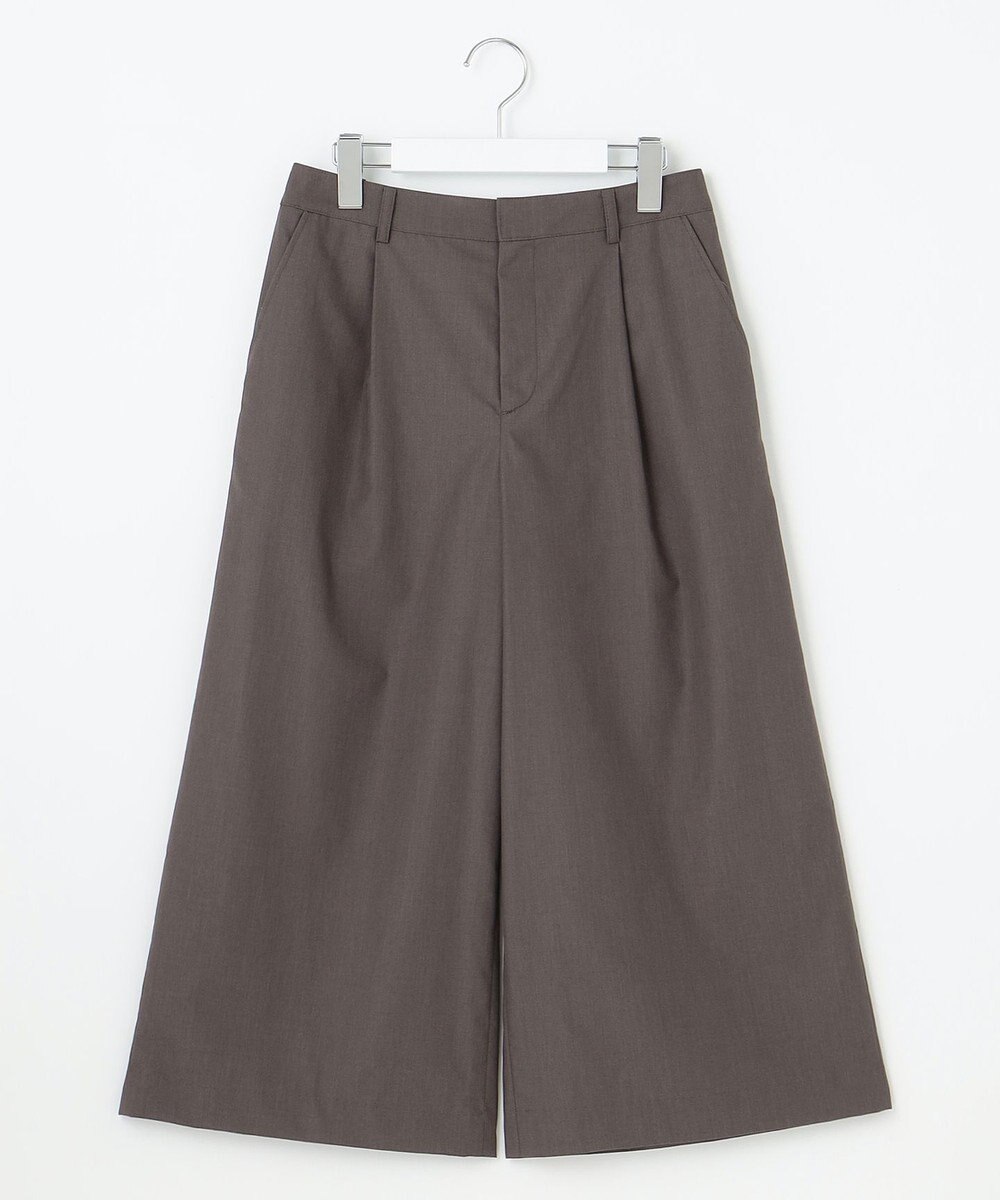 J.PRESS LADIES S 【洗える】ソフトシャンブレー ワイド パンツ 