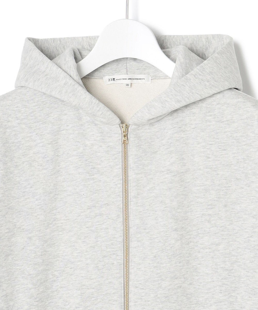 23区 【VERY3月号掲載/洗える】コットンテリー ジップアップ フーディー 