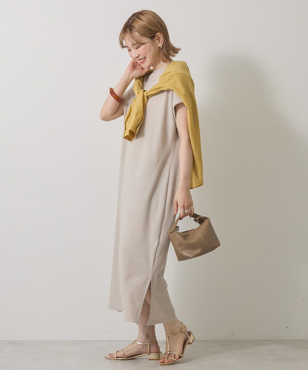 AMERICAN HOLIC ワッフルサイドスリット半袖ワンピース 