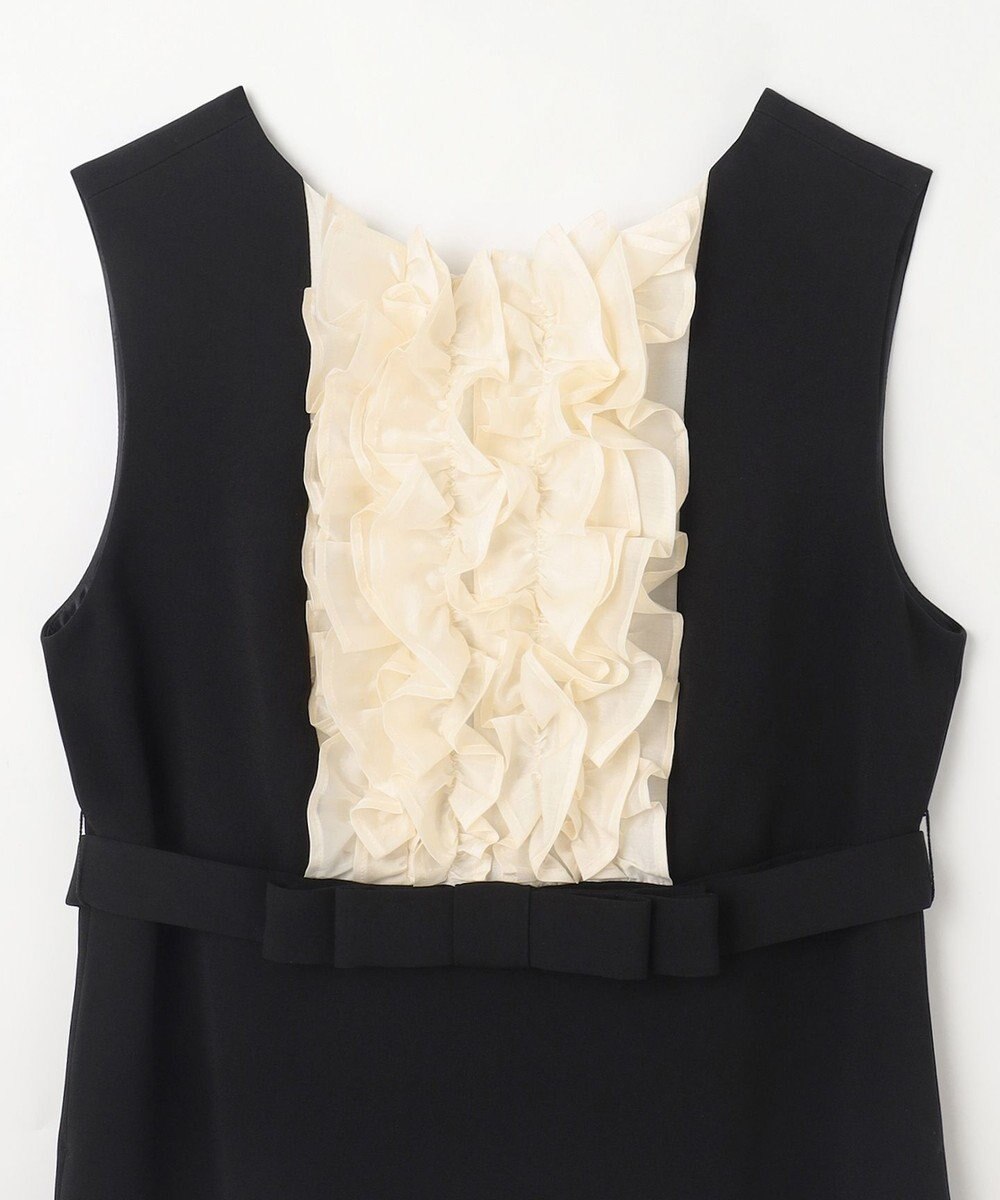 GRACE CONTINENTAL シアーラッフルロングドレス 