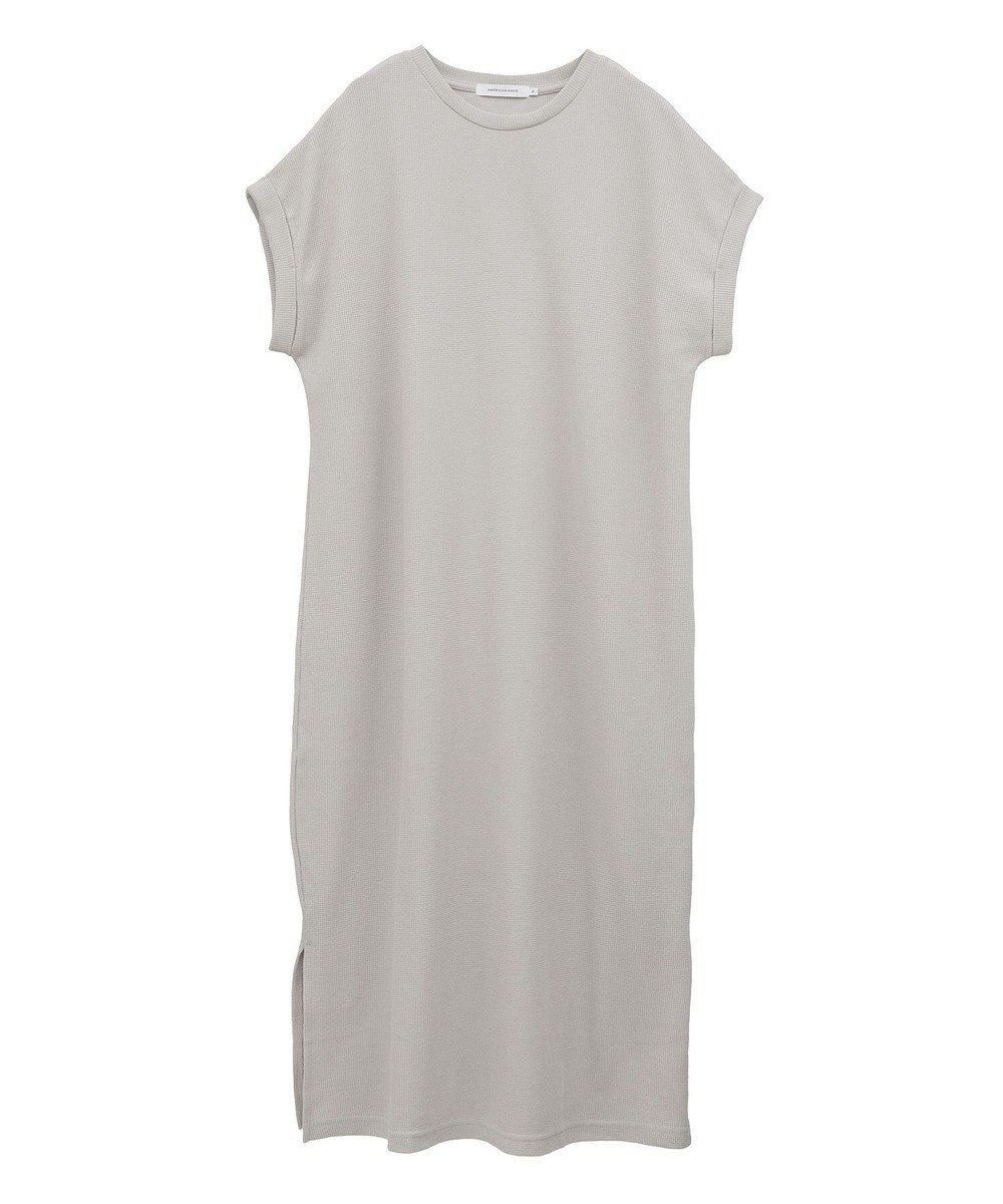 AMERICAN HOLIC ワッフルサイドスリット半袖ワンピース 