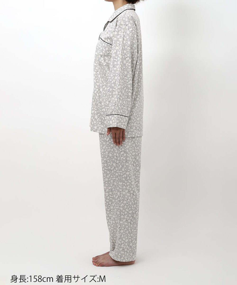 ワコール／睡眠科学 パジャマ 長袖 長ズボン 綿100%(本体) サテン 【睡眠科学×mintdesigns】 レディース YDX605 睡眠科学／ワコール 