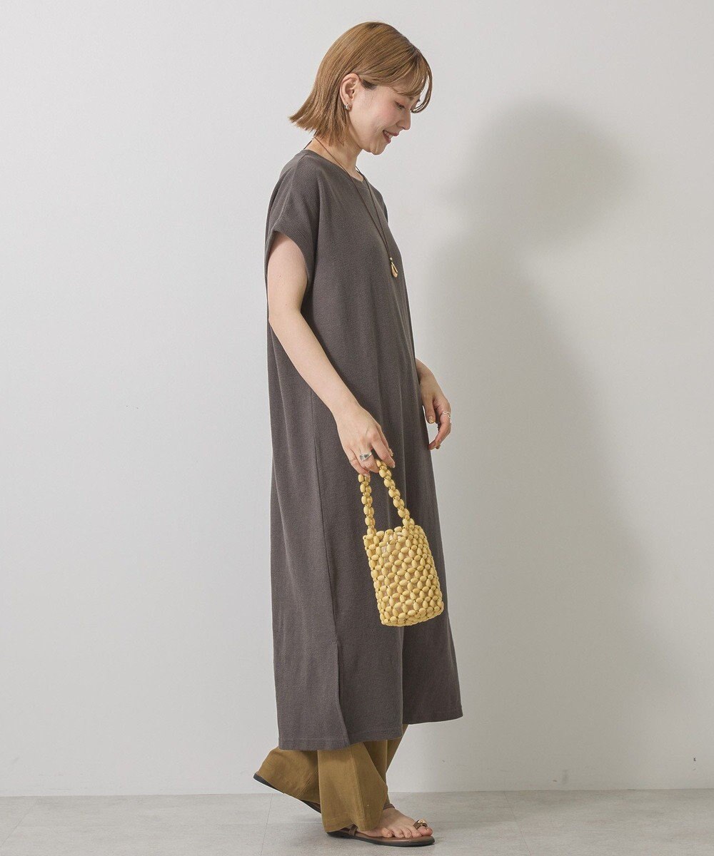 AMERICAN HOLIC ワッフルサイドスリット半袖ワンピース 