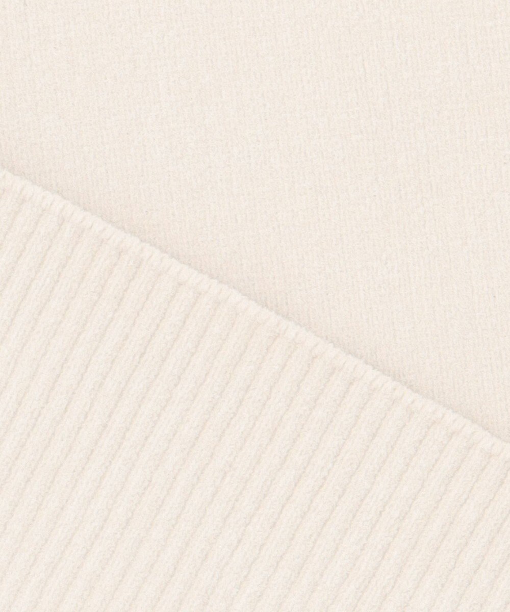 ICB L 【洗える】コットンシェニール コクーンスリーブニット 