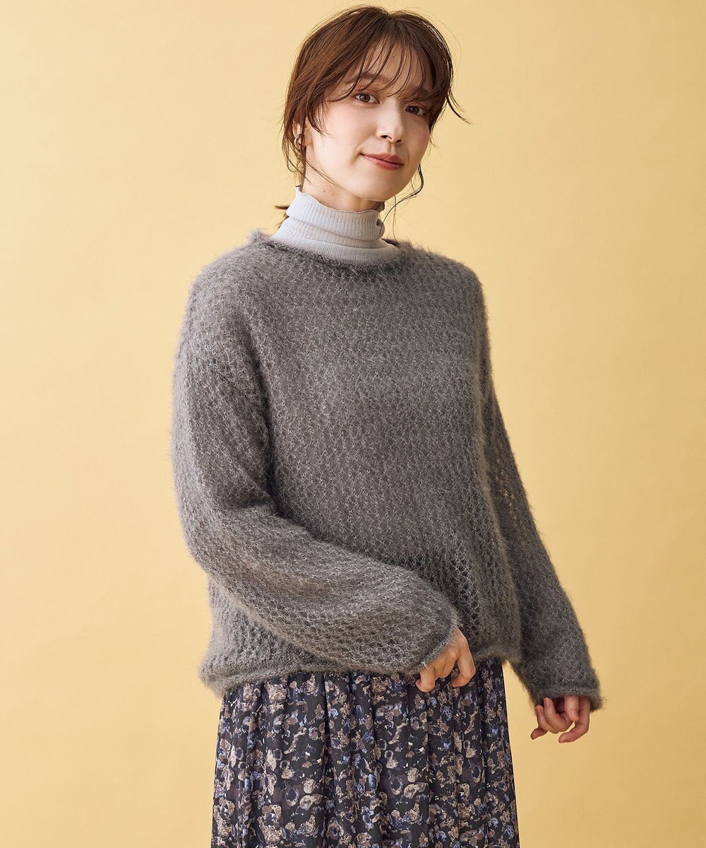 ANY レーシーネットニット 