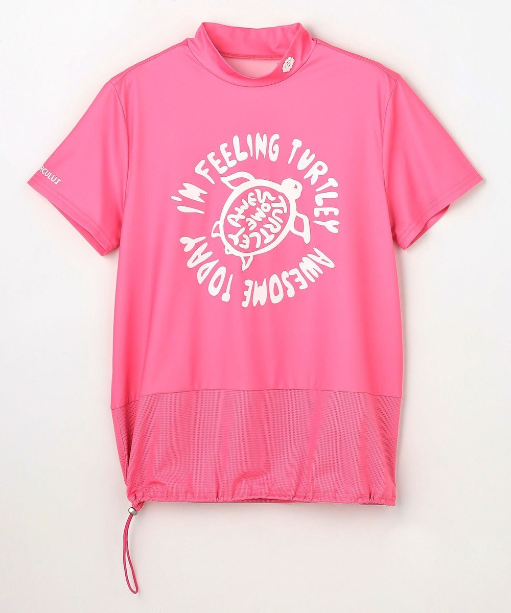 PW CIRCULUS 【WOMEN】SEA TURTLE メッシュコンビモックネックT ゴルフウェア レディース 