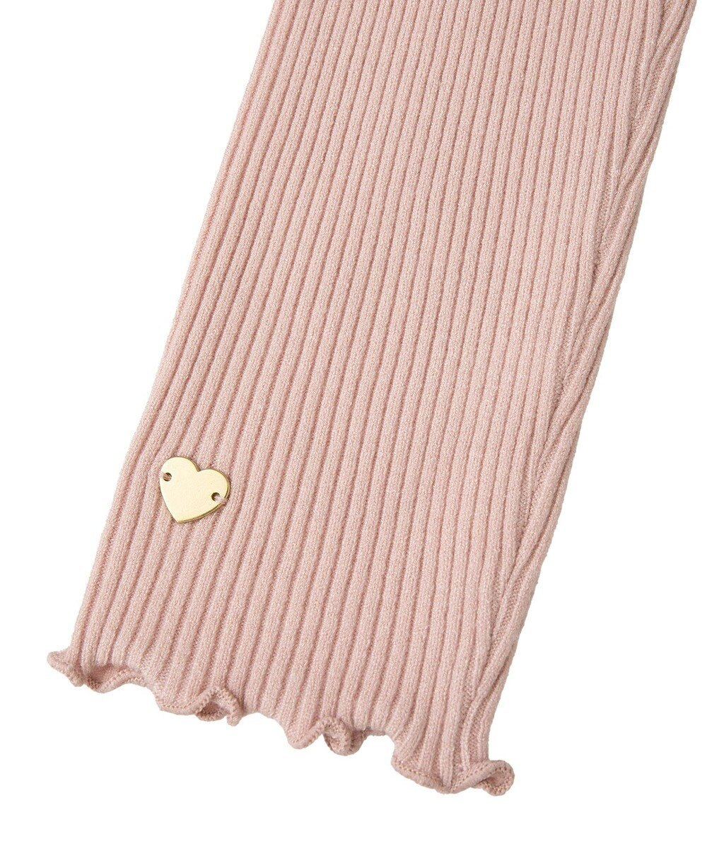 earth music&ecology ハートプレートリブニットプルオーバー 