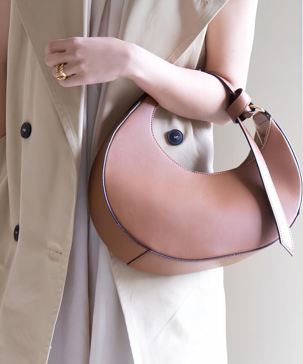 style code [Lyrss/リルス] イタリア製牛トコ皮 ハーフムーンエシカル レザー バッグ 