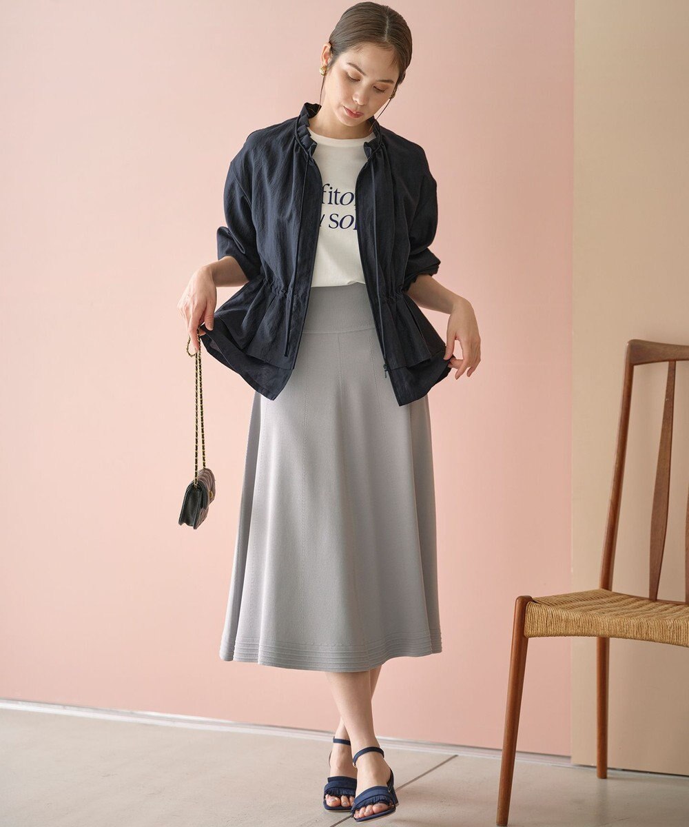 組曲 S 【洗える・シワになりにくい】シアーブルゾン 