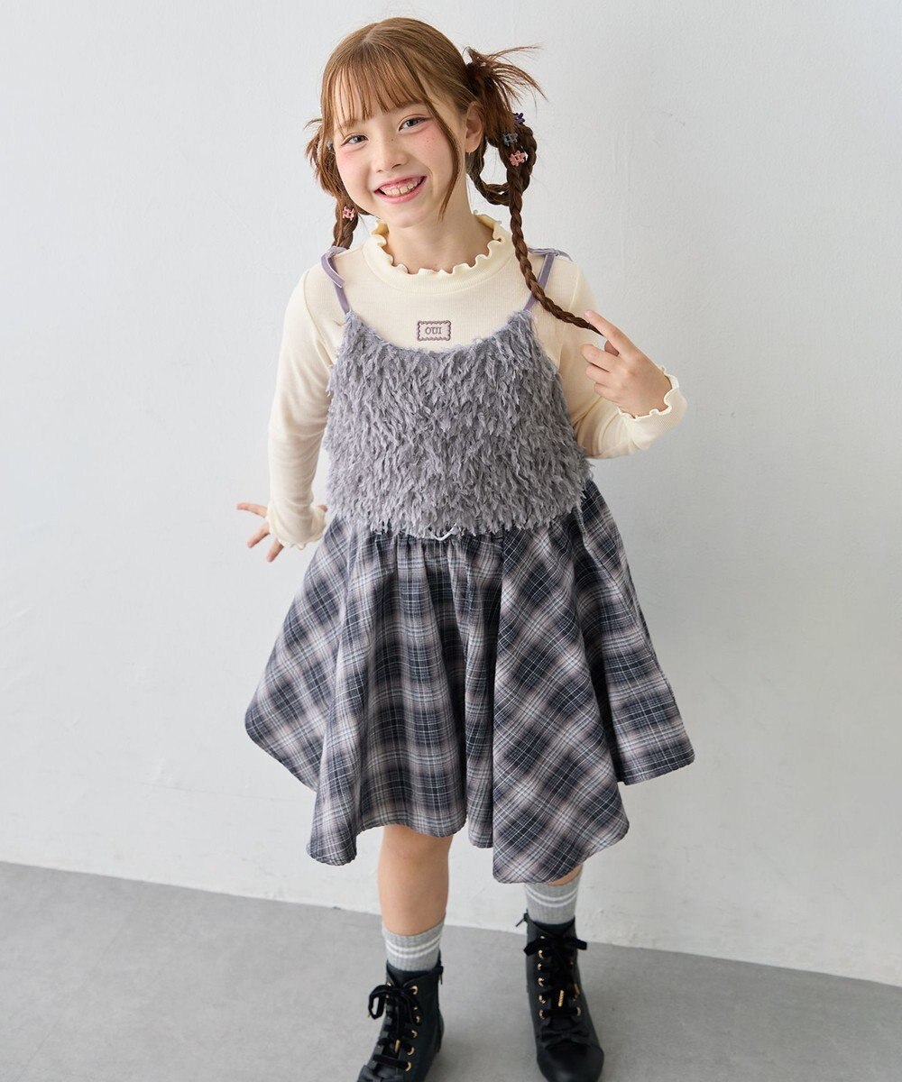 ANY KIDS イレヘム チェックガーリースカパン 
