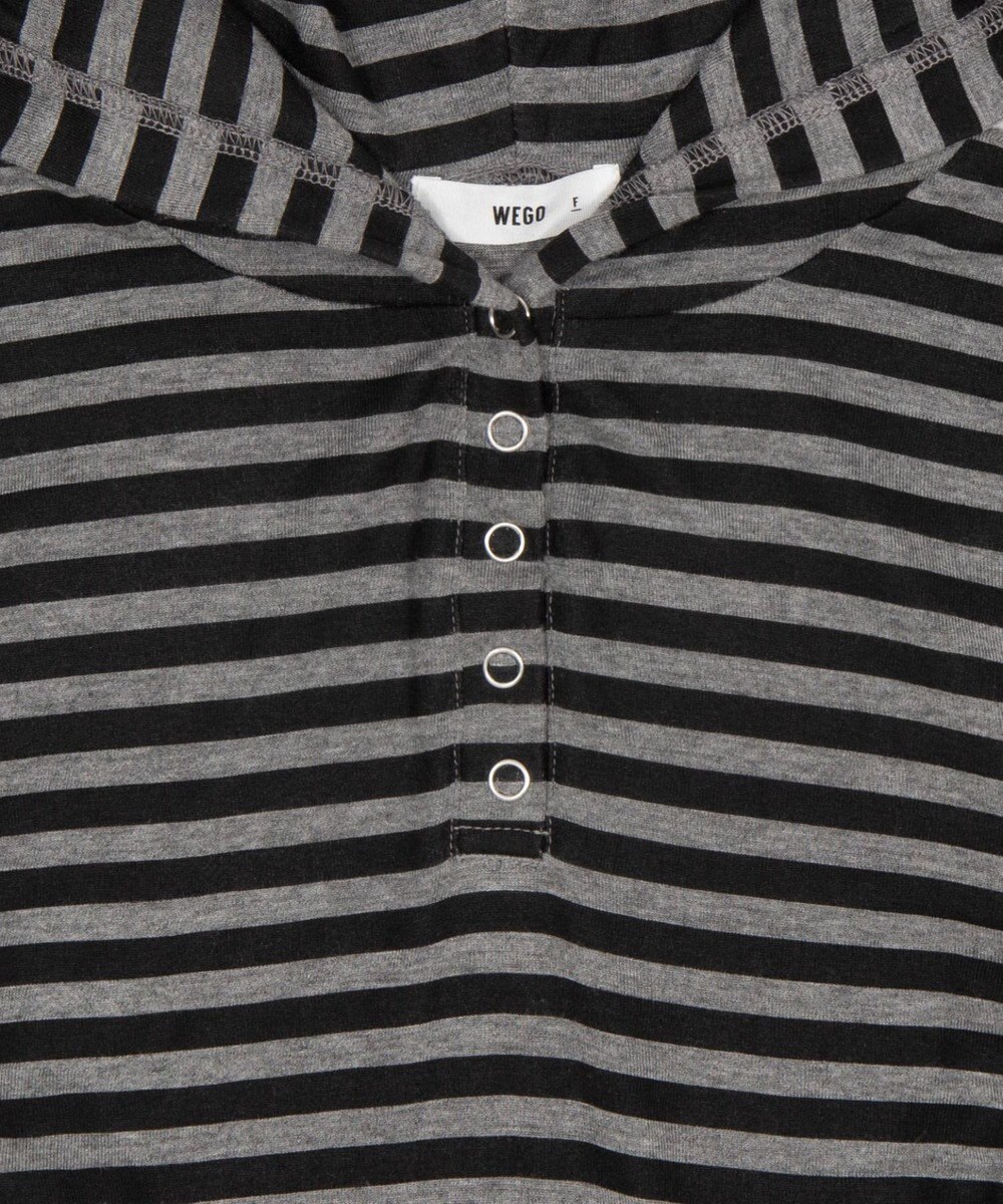 WEGO ヘンリーネックフードロンT 