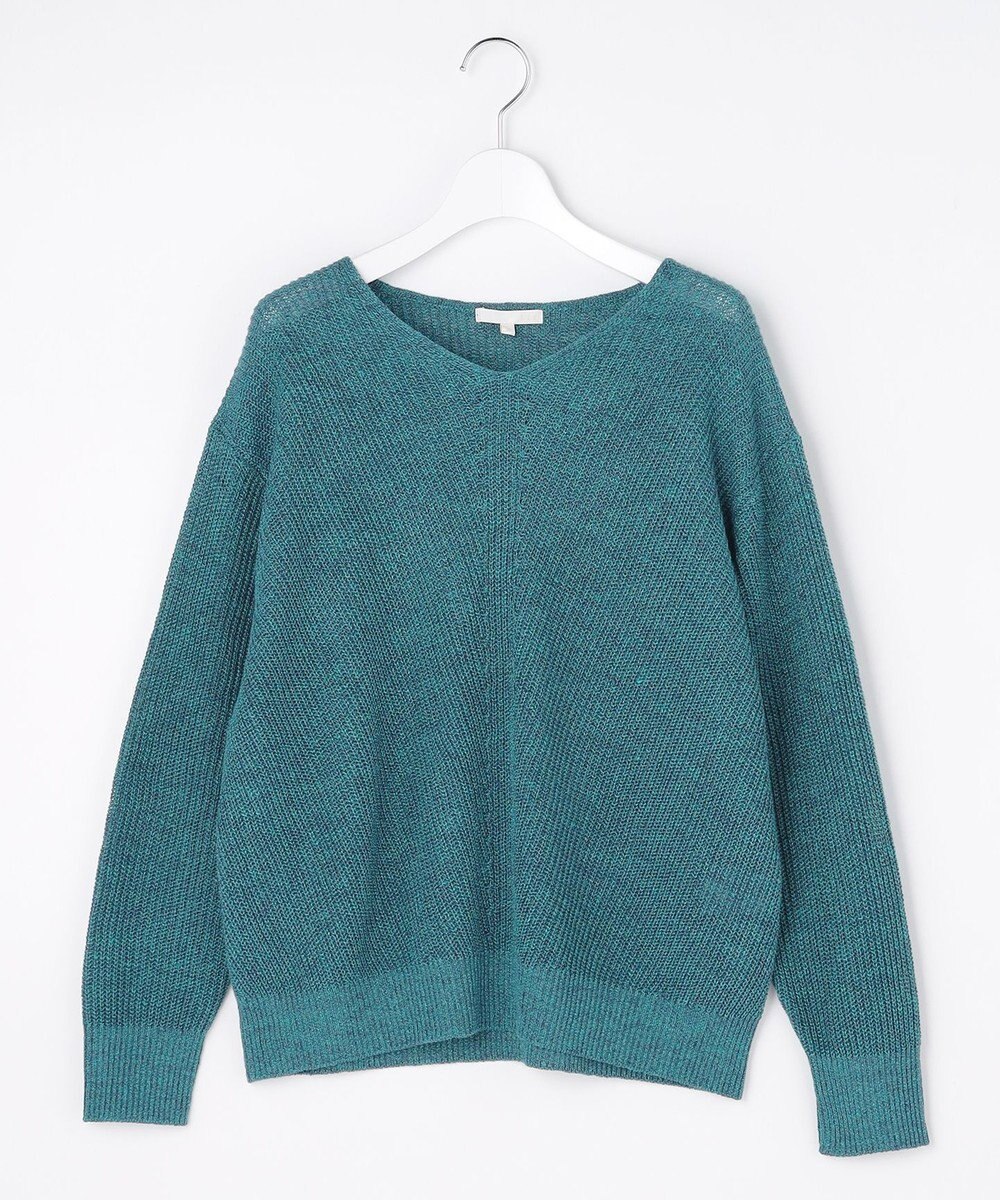 自由区 L リネンミドルゲージプルオーバー ニット 