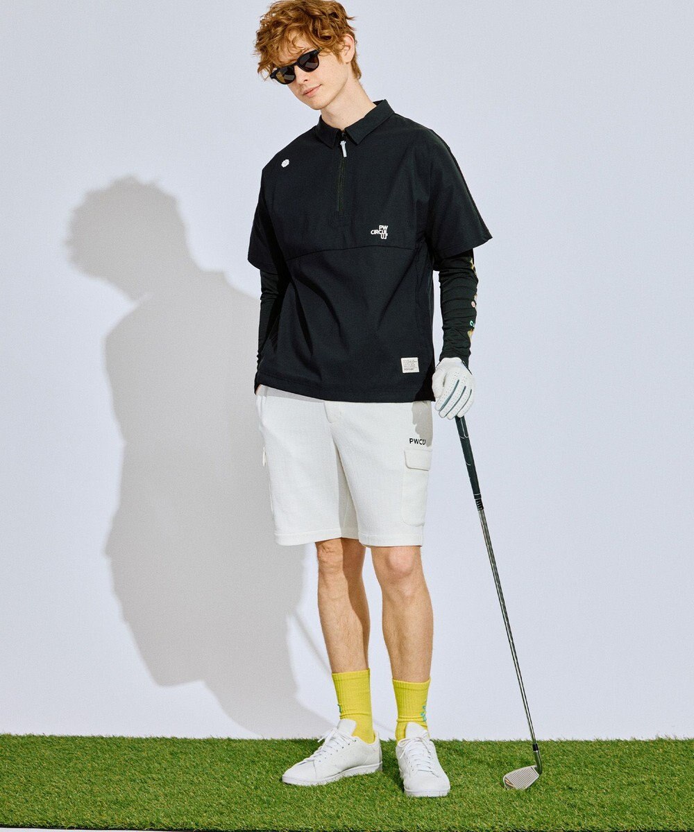 PW CIRCULUS 【虫よけ加工】【MEN】サークルロゴ ミドルソックス  ゴルフ 