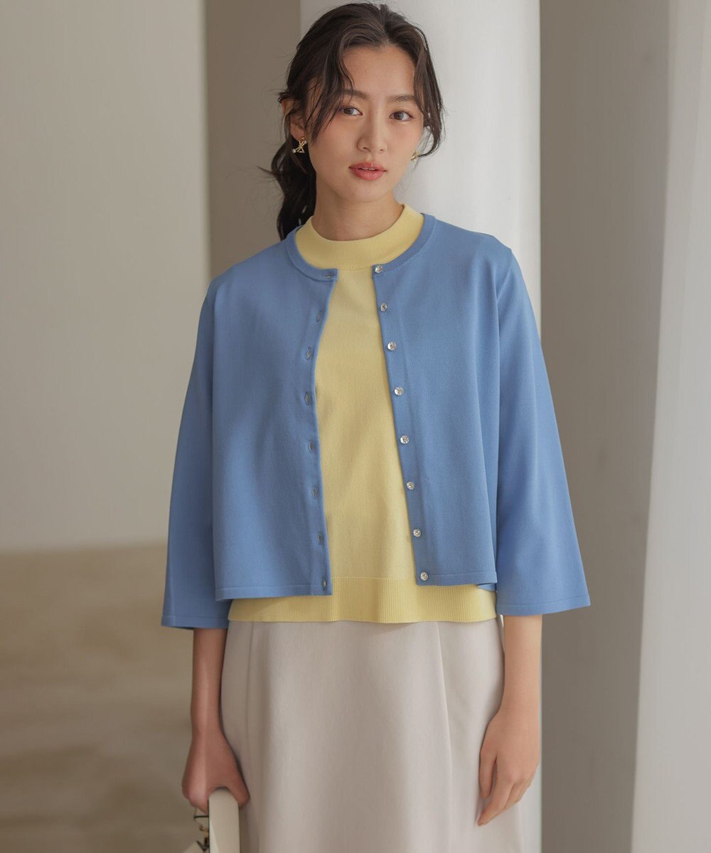 組曲 S マイラックカラー 6分袖 ニット 