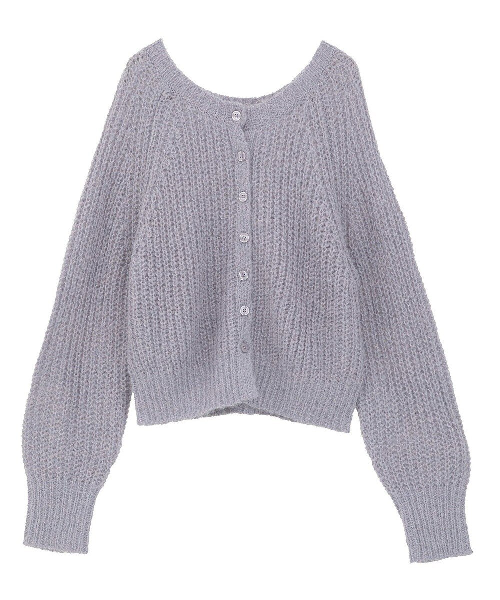 AMERICAN HOLIC 【2WAY】モヘヤ風甘編みカーディガン 