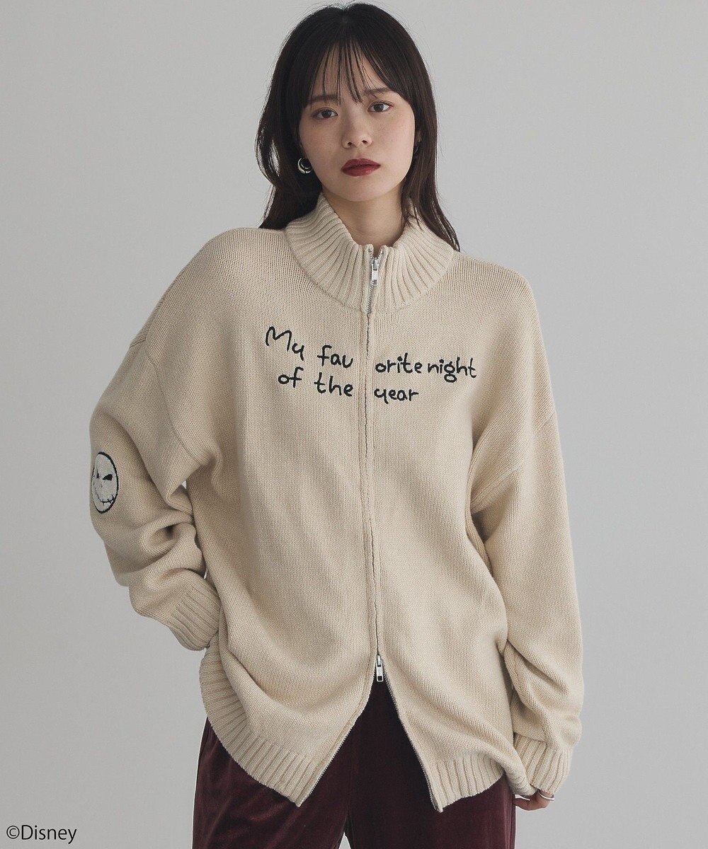 earth music&ecology ナイトメア／ダブルジップニットカーディガン 