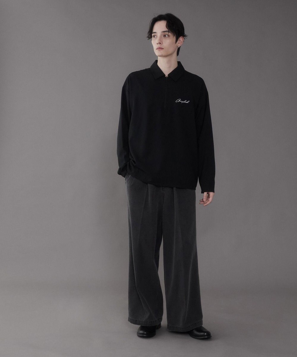 WEGO 【軽量/シワにならない】ドライポリハーフZIPシャツ（LS） 