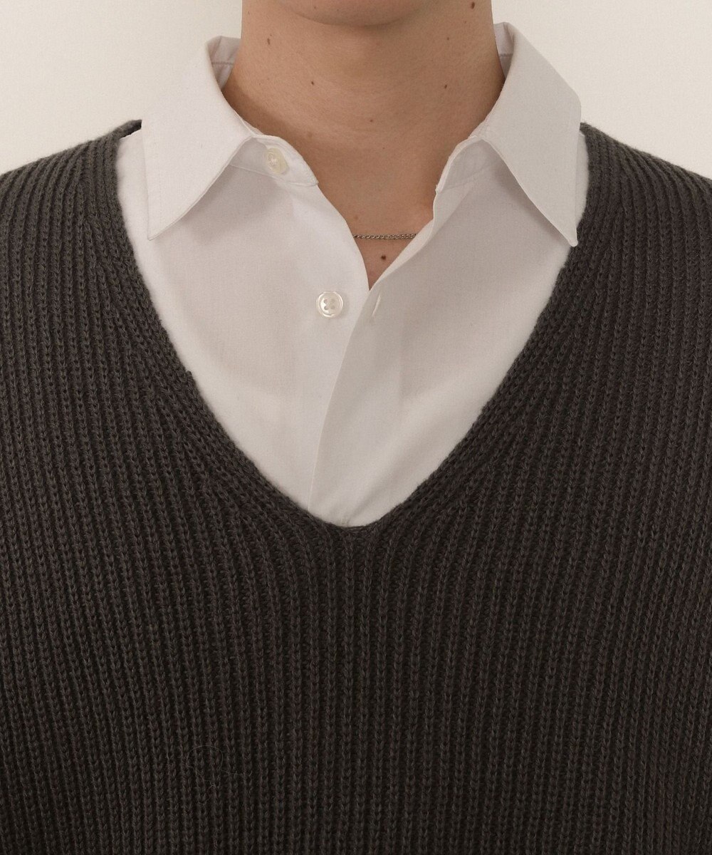 WEGO エルボーパッチVネックプルオーバー 