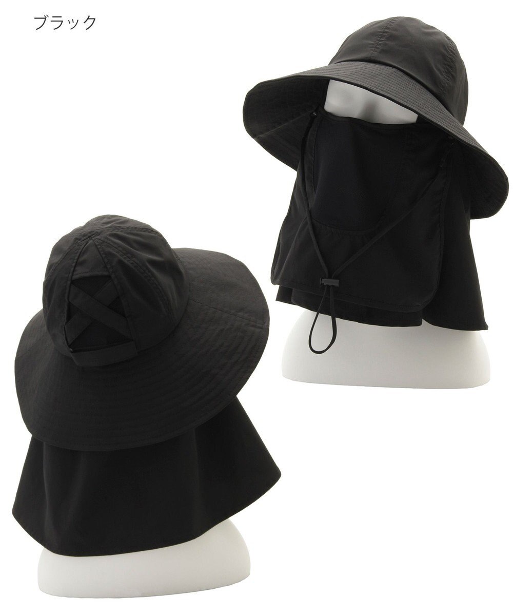 MOONBAT 【遮光100％/UVカット100％】フワクール (Fuwacool)  日差しを完全遮断バッククロスハット　遮光100　UV100 