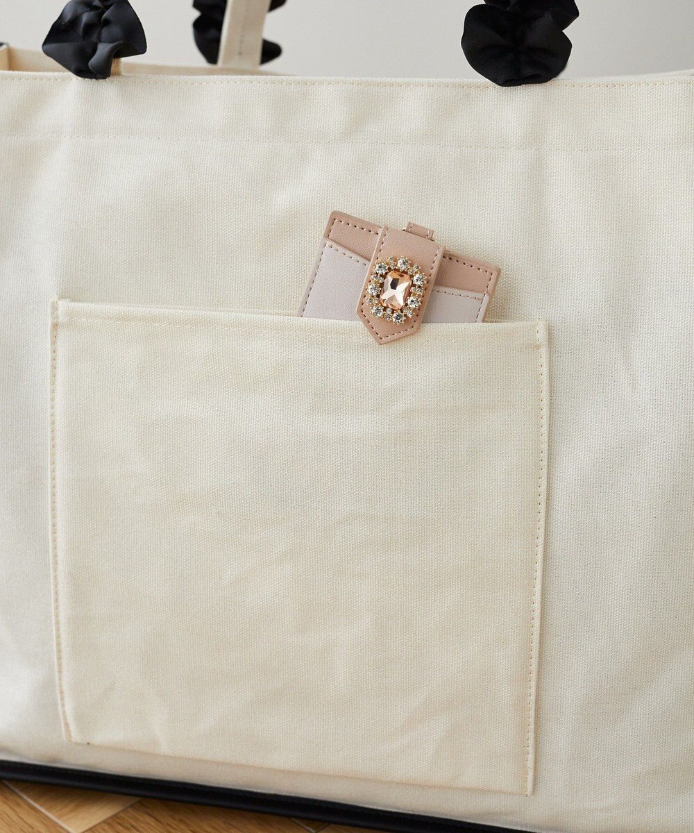 Maison de FLEUR フリルハンドル帆布キャリーオンバッグ 