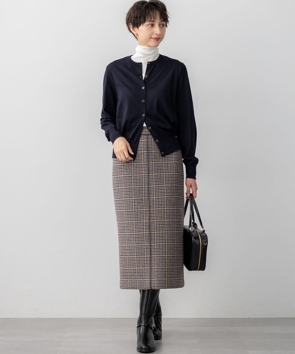 23区 S 【CLASSY.掲載/洗える】スムージーコットン タートルネック ニット 