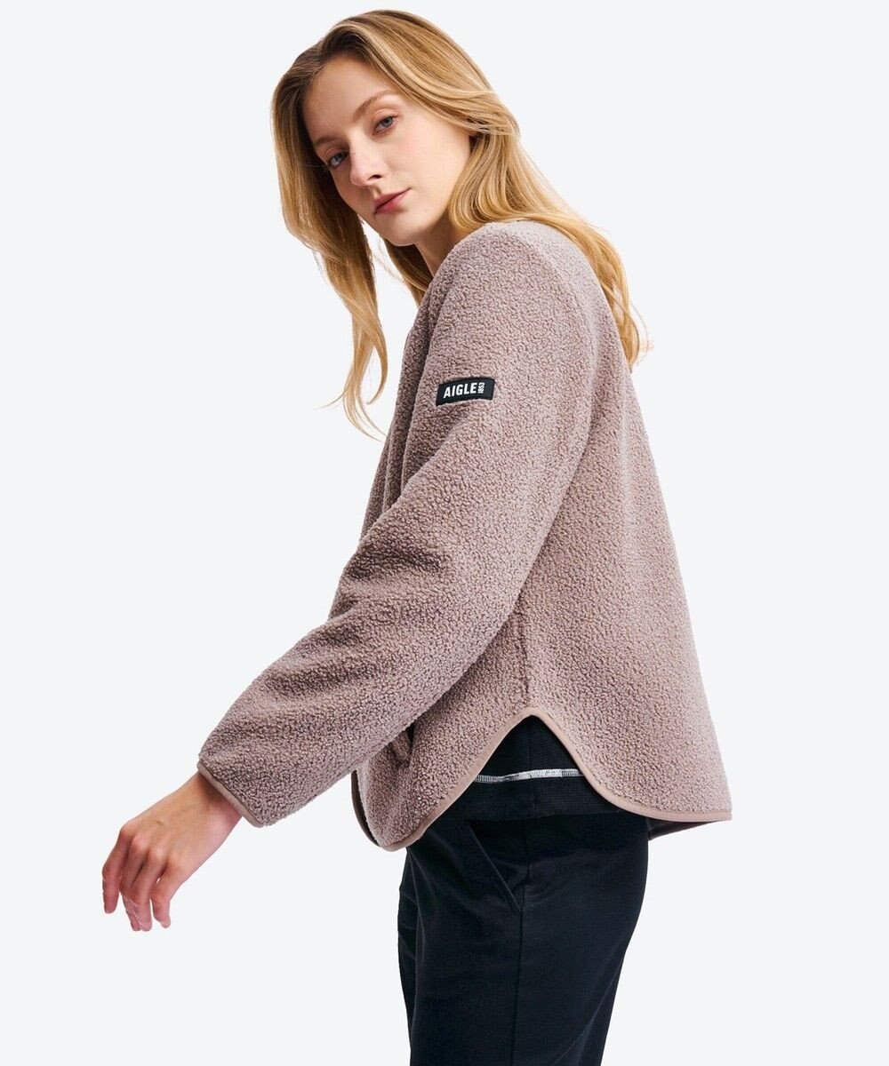 AIGLE カーディガン シェルパフリースジャケット 